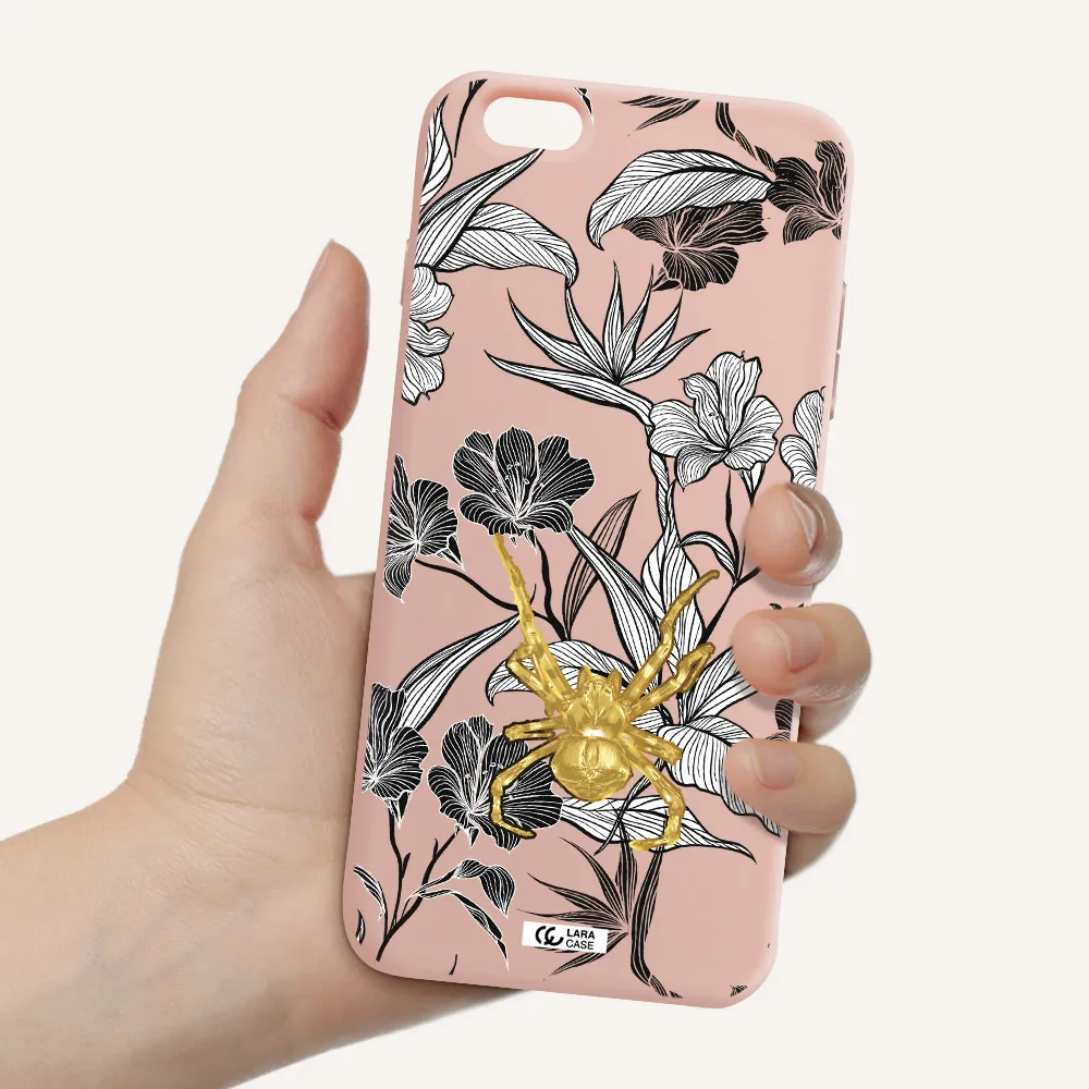 Golden Spider Apple iPhone 6S Silicone pastel pink Case