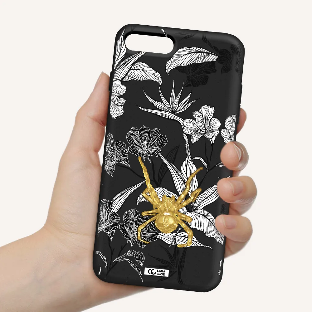 Golden Spider Apple iPhone 7 plus Silicone black Case