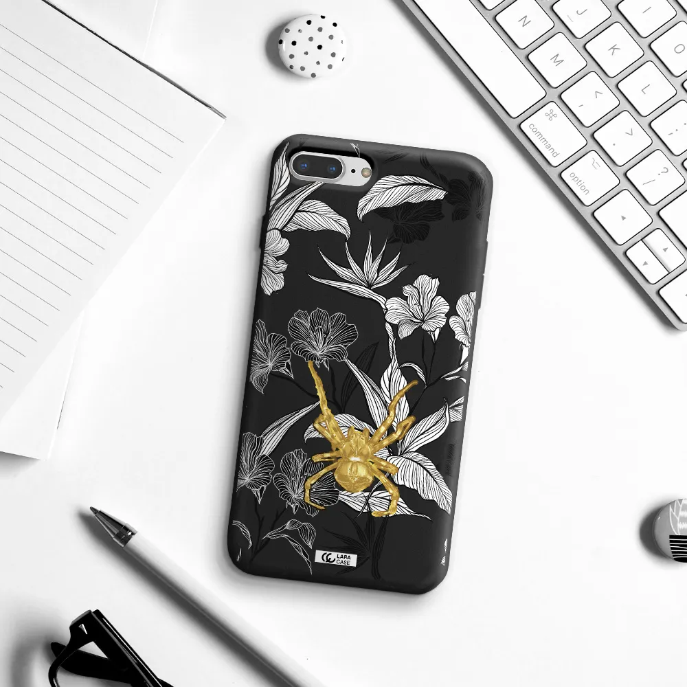 Golden Spider Apple iPhone 7 plus Silicone black Case