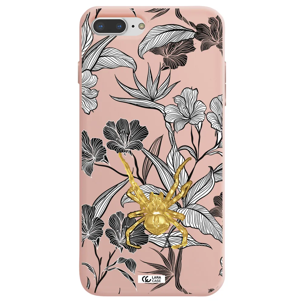 Golden Spider Apple iPhone 7 plus Silicone pastel pink Case