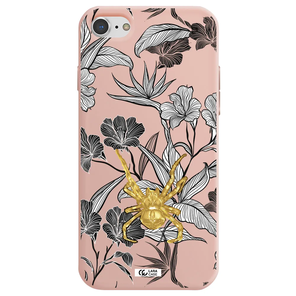 Golden Spider Apple iPhone 7 Silicone pastel pink Case