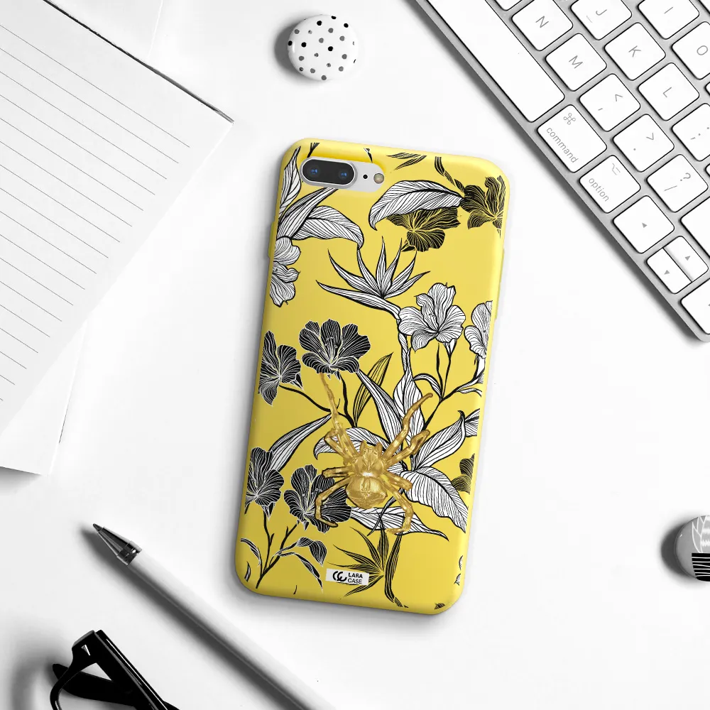 Golden Spider Apple iPhone 8 plus Silicone canary yellow Case