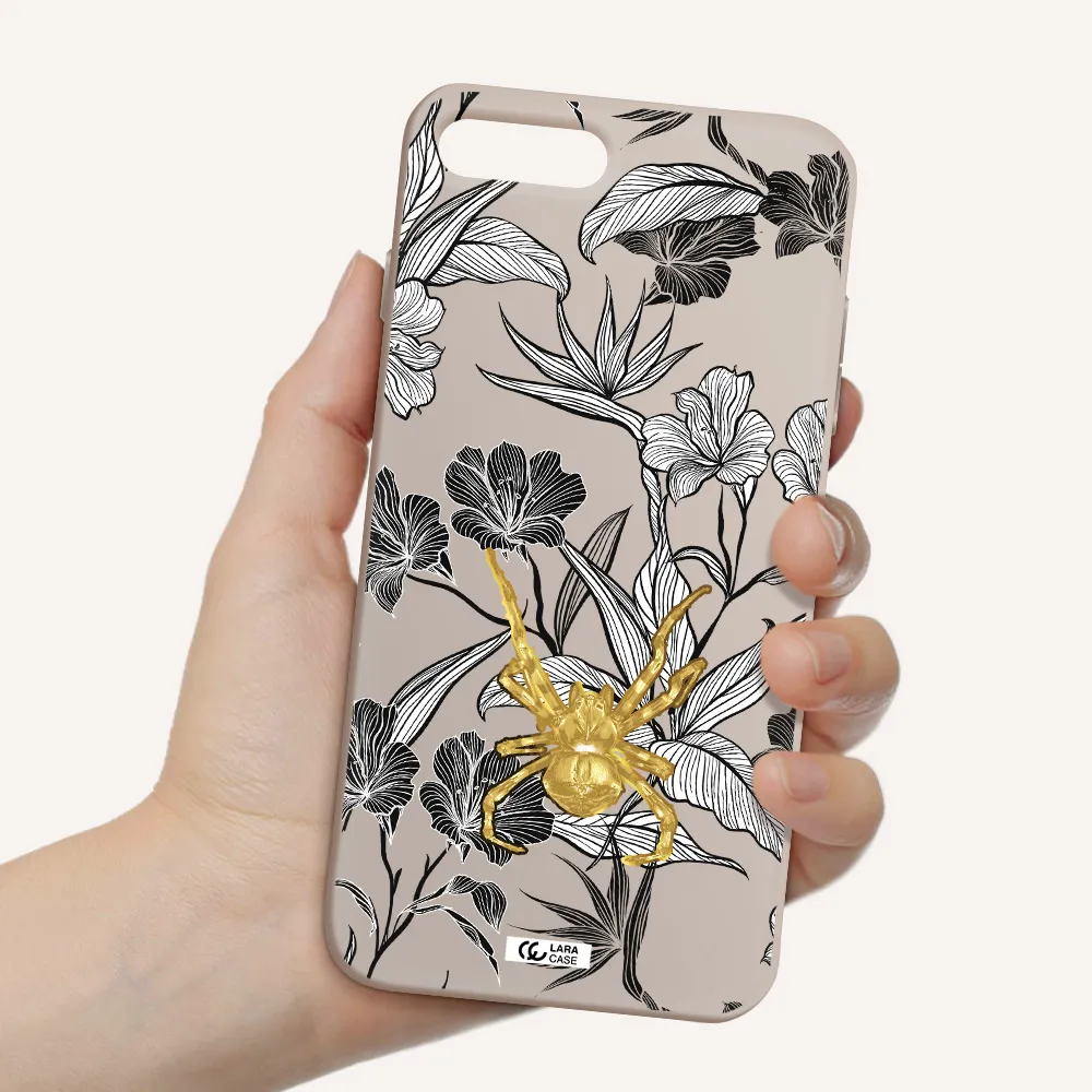 Golden Spider Apple iPhone 8 plus Silicone Stone Case