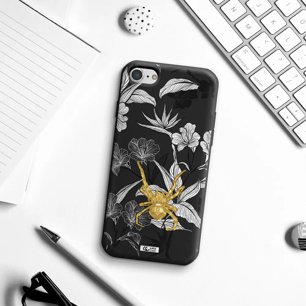 Golden Spider Apple iPhone 8 Silicone black Case