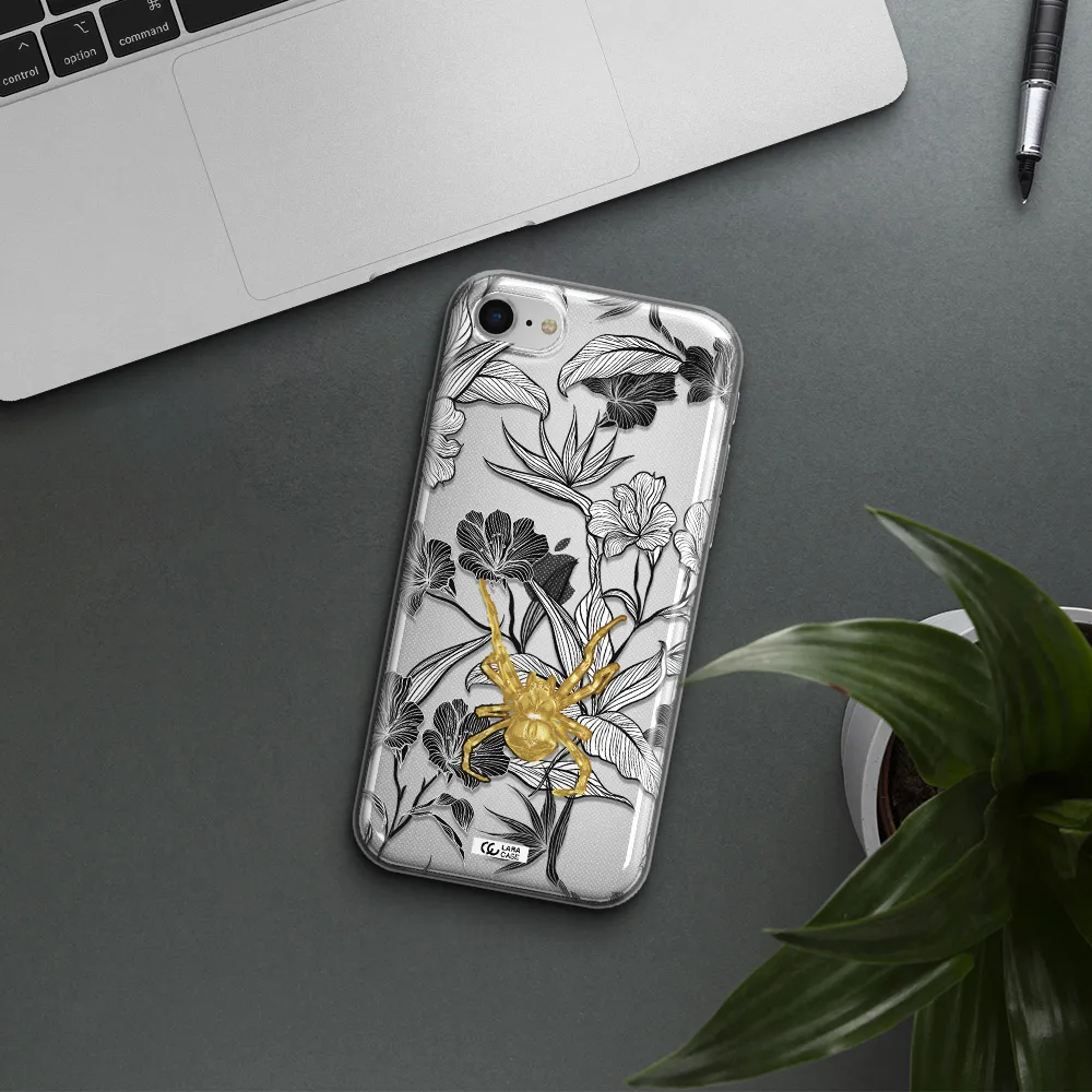 Golden Spider Apple Iphone Se 2020 Clear Tpu Case