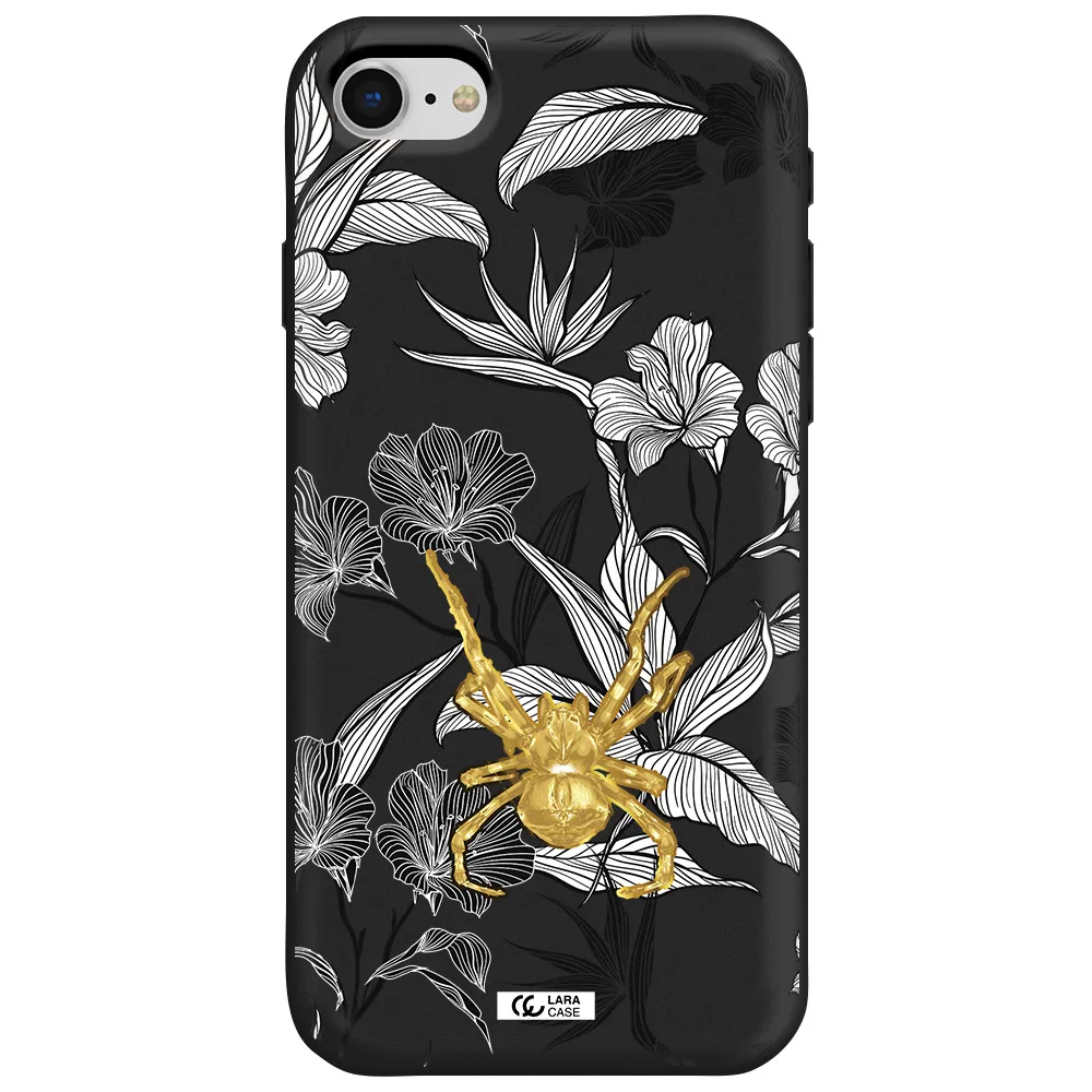 Golden Spider Apple iPhone se 2020 Silicone black Case