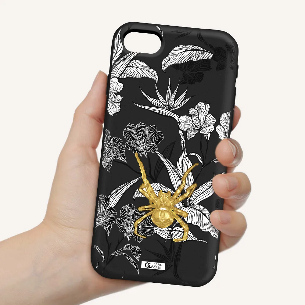 Golden Spider Apple iPhone se 2020 Silicone black Case