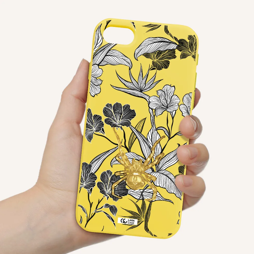 Golden Spider Apple iPhone se 2020 Silicone canary yellow Case