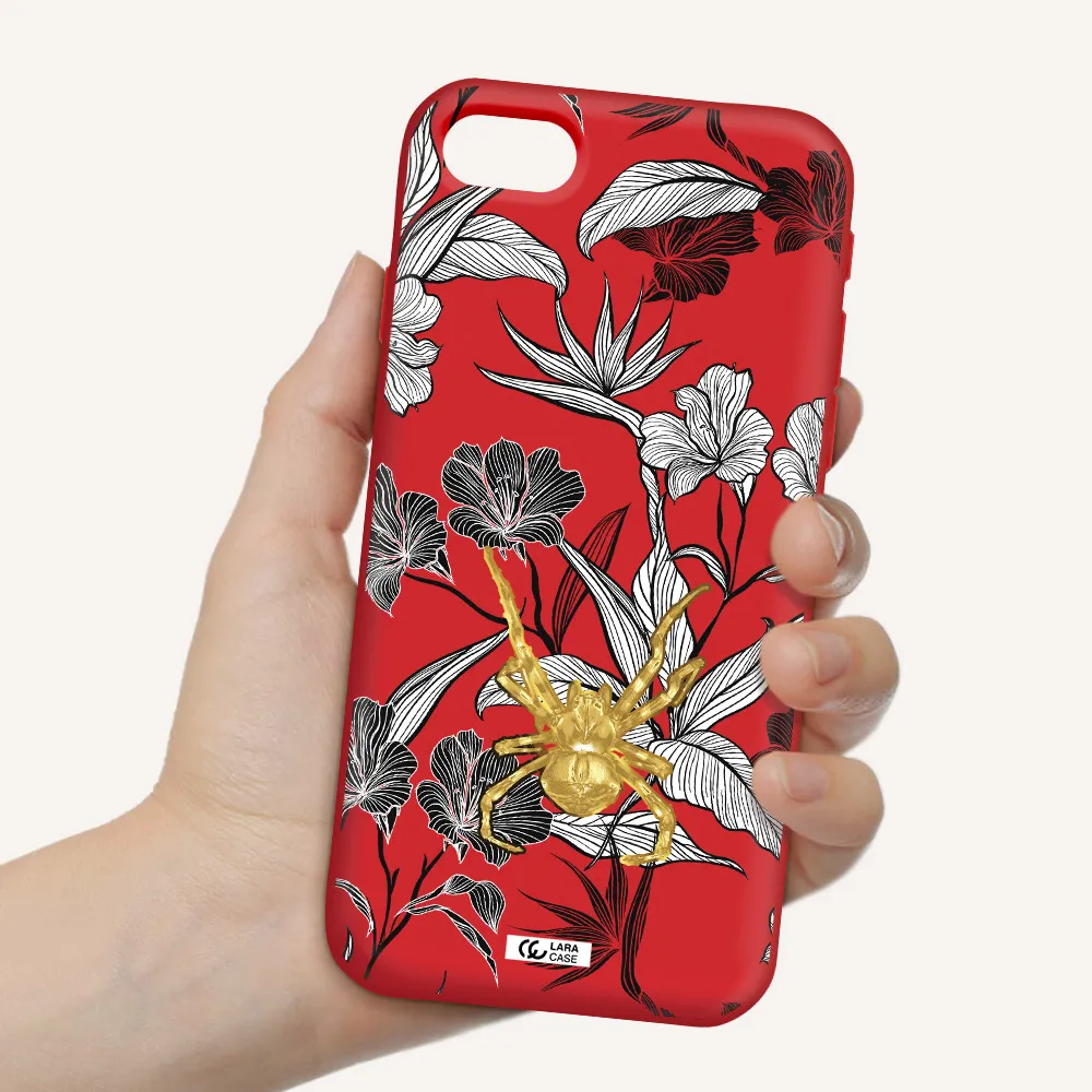Golden Spider Apple iPhone se 2020 Silicone Imperial Red Case
