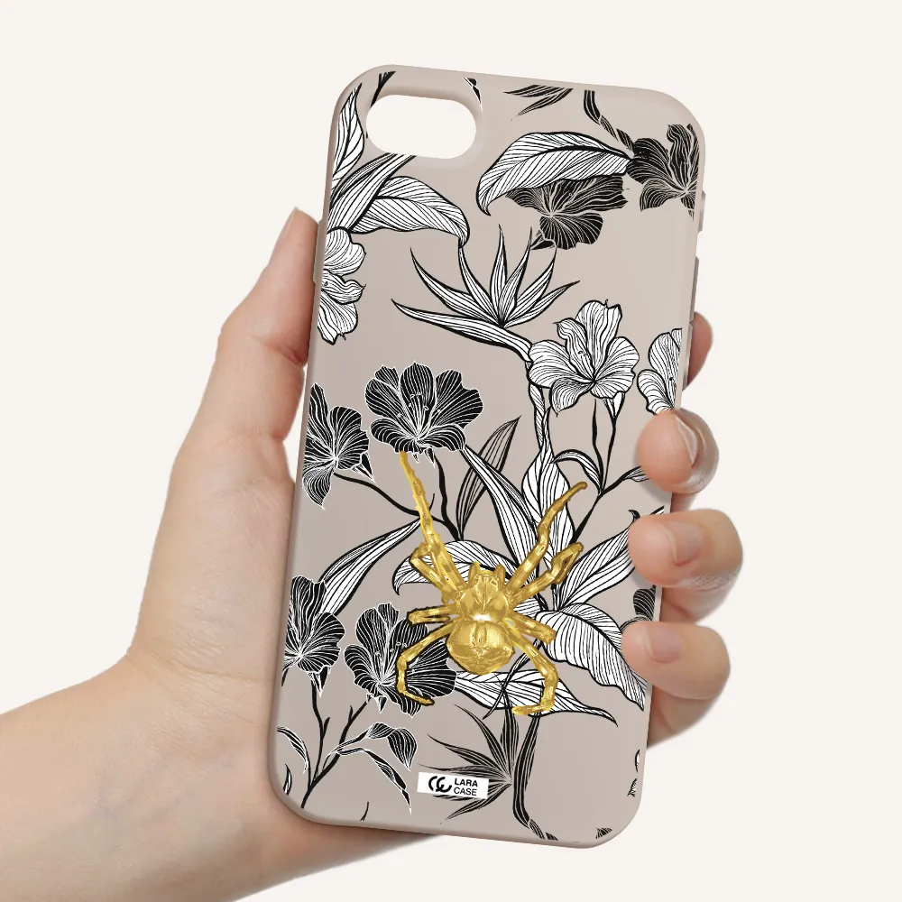 Golden Spider Apple iPhone se 2020 Silicone Stone Case