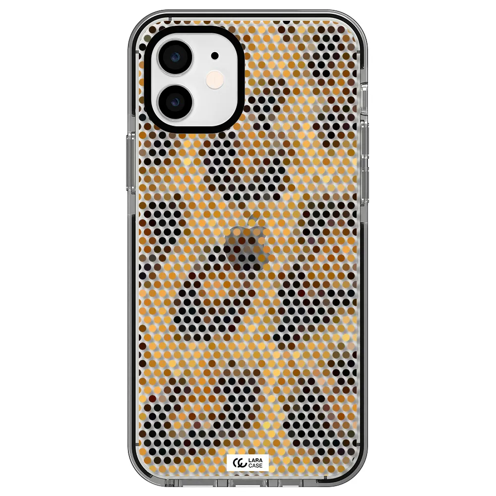 Leopard Dots Apple iPhone 11 impact black border Case