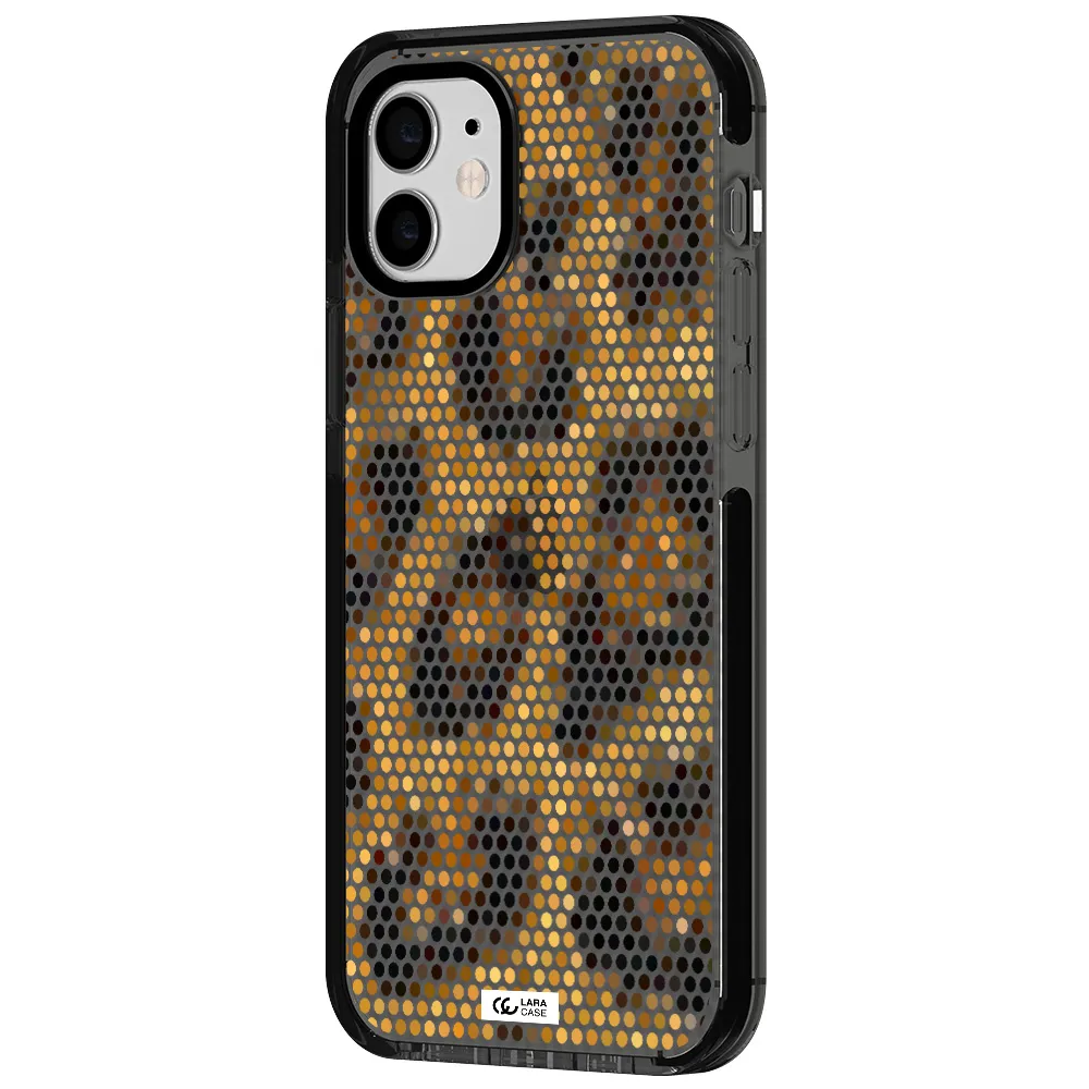 Leopard Dots Apple iPhone 11 impact Smoke Black Case