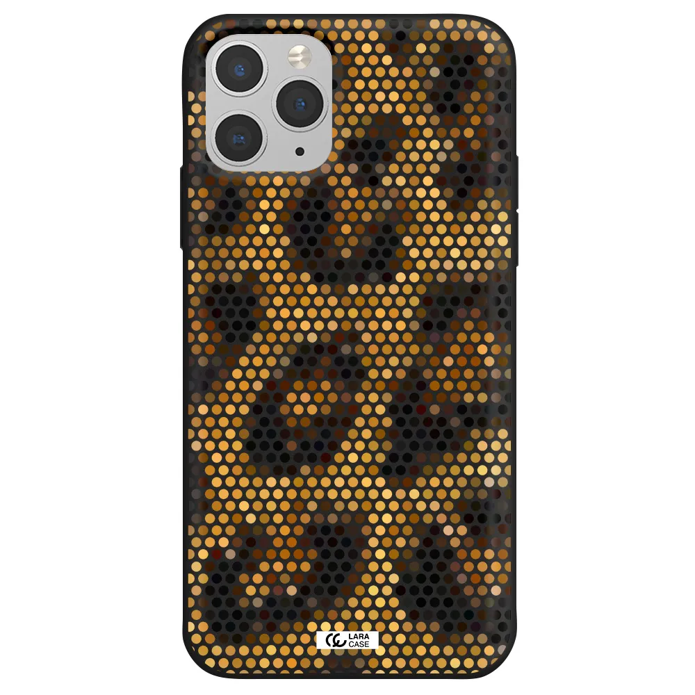 Leopard Dots Apple iPhone 11 pro max Silicone black Case