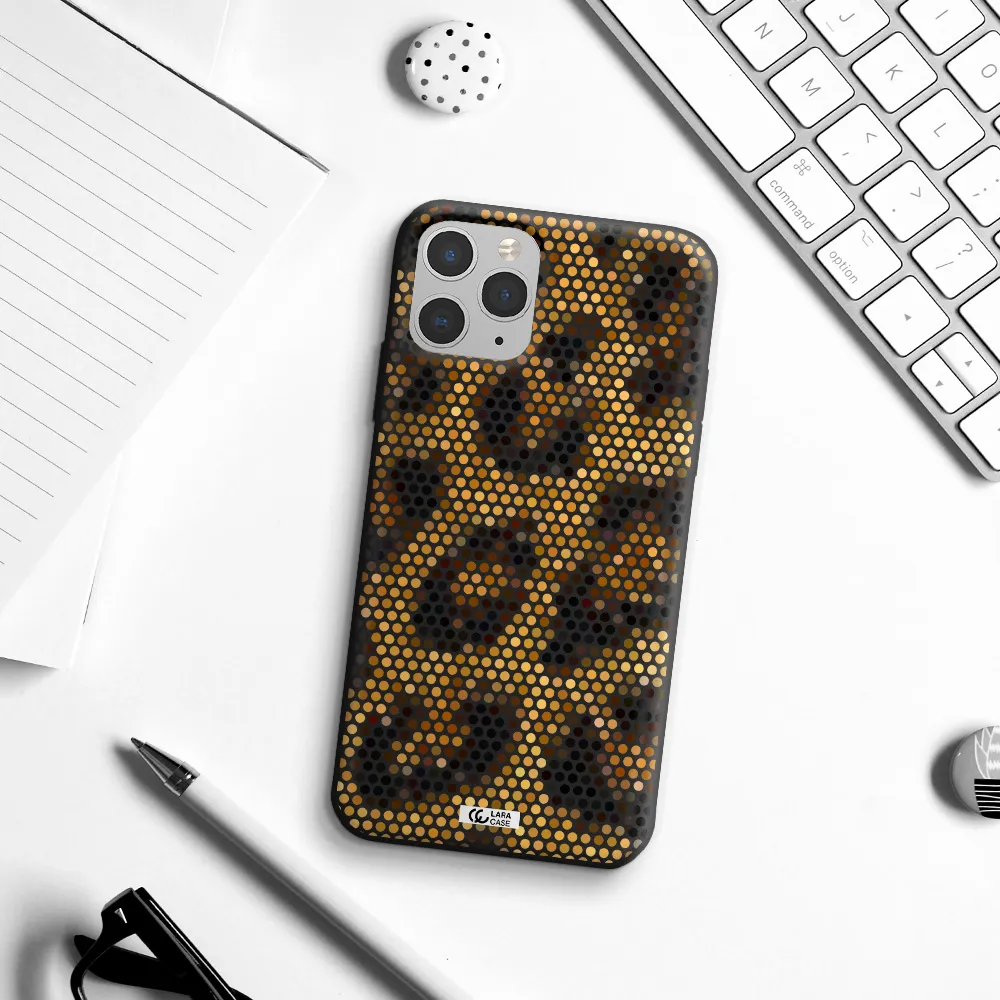 Leopard Dots Apple iPhone 11 pro max Silicone black Case