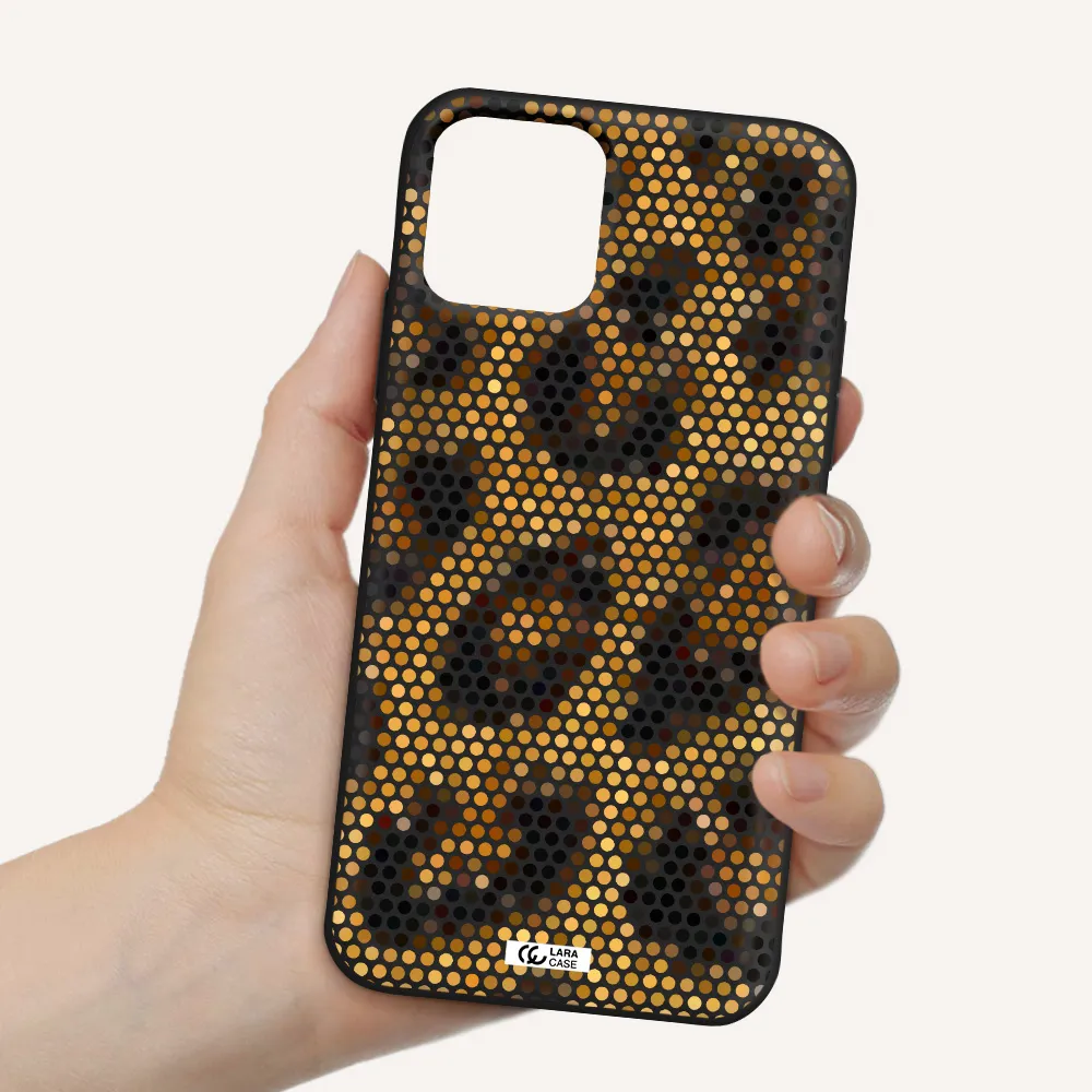 Leopard Dots Apple iPhone 11 pro Silicone black Case