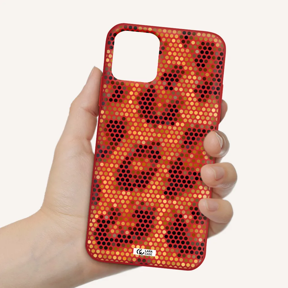 Leopard Dots Apple iPhone 11 pro Silicone Imperial Red Case