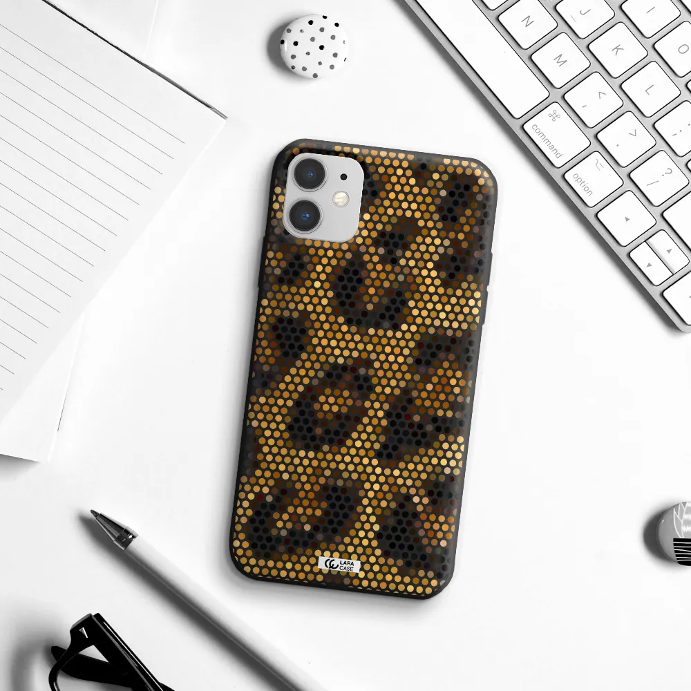 Leopard Dots Apple iPhone 11 Silicone black Case
