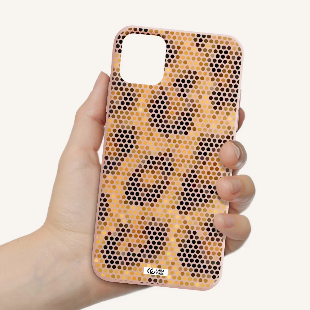 Leopard Dots Apple iPhone 11 Silicone pastel pink Case