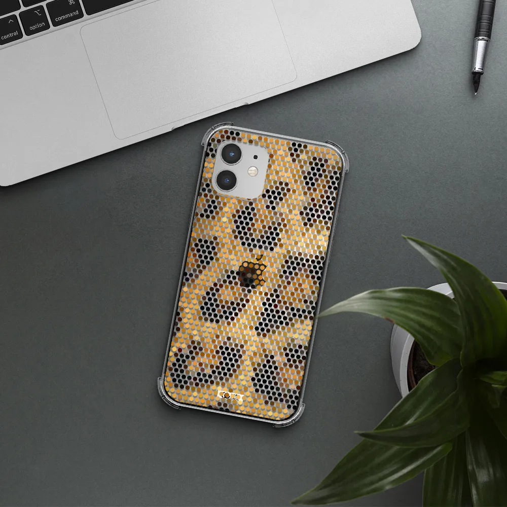 Leopard Dots Apple iPhone 12 Clear PC Case