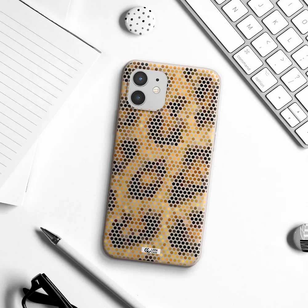 Leopard Dots Apple iPhone 12 mini Silicone Stone Case