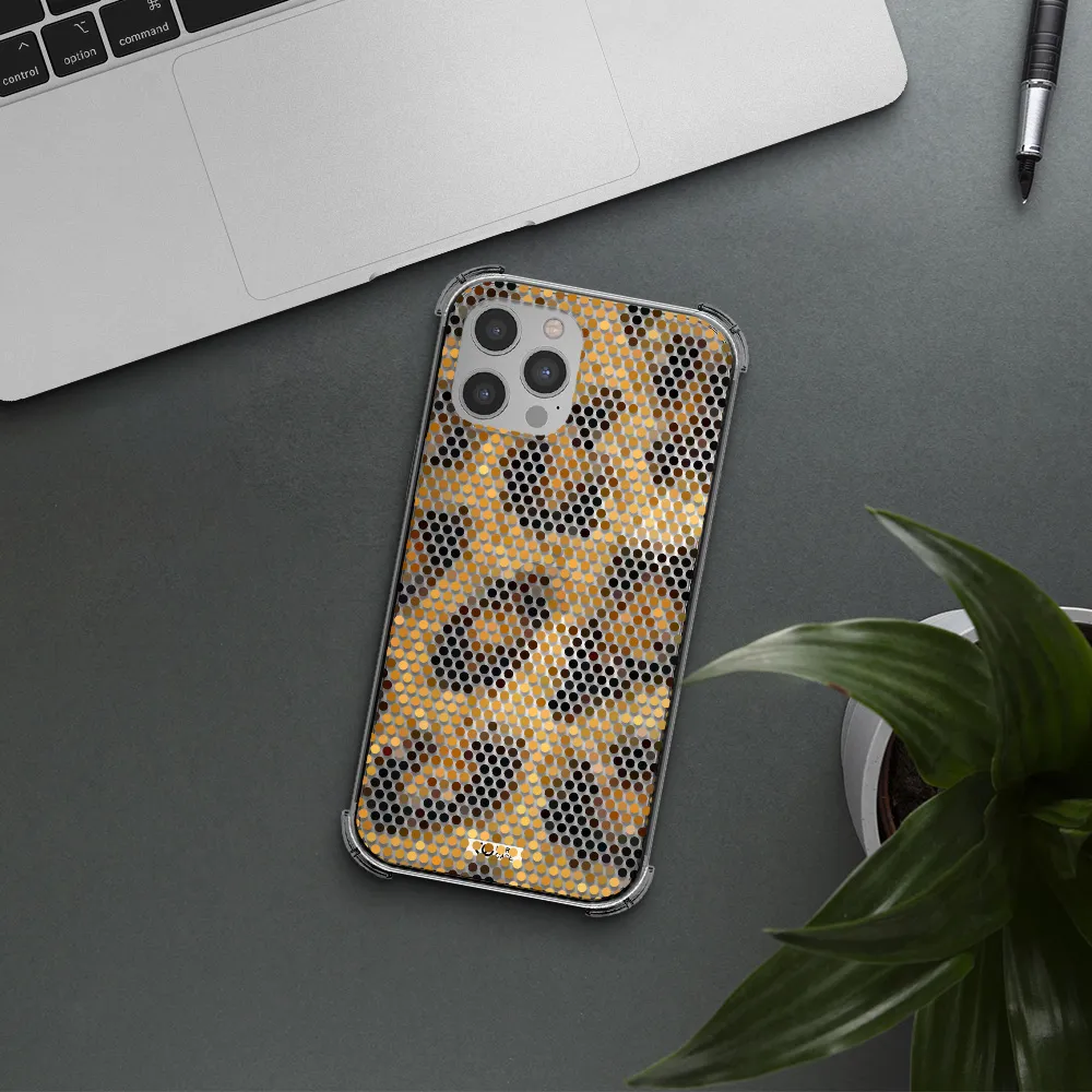Leopard Dots Apple iPhone 12 pro Clear PC Case