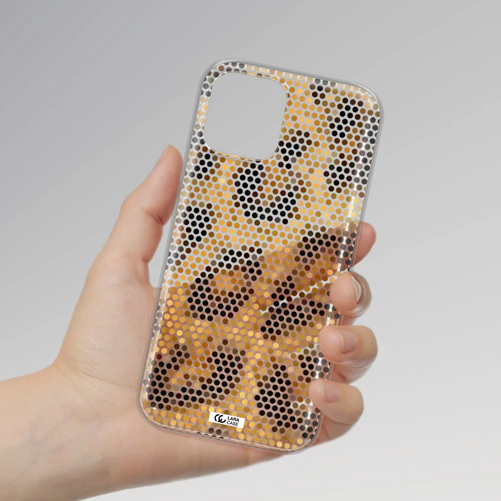 Leopard Dots Apple iPhone 12 pro max Clear TPU Case