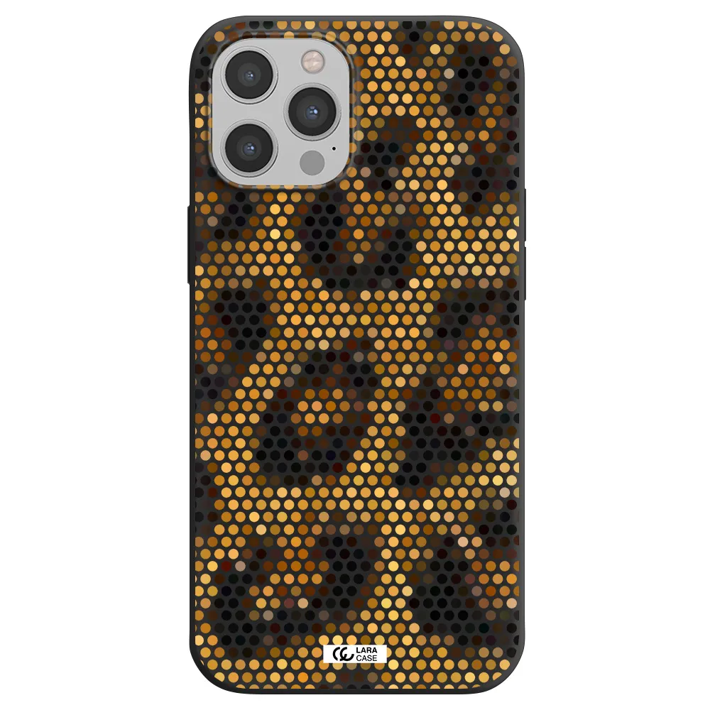 Leopard Dots Apple iPhone 12 pro max Silicone black Case