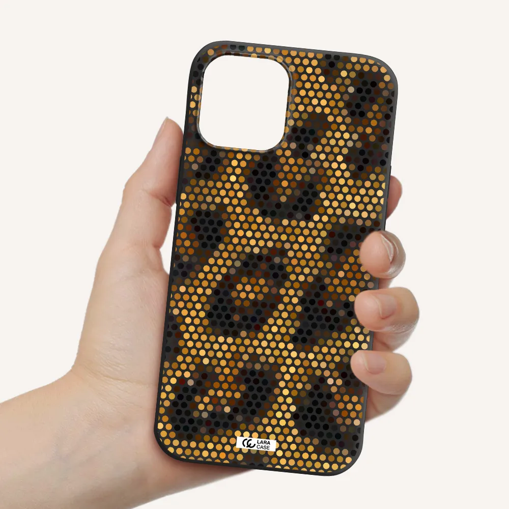 Leopard Dots Apple iPhone 12 pro max Silicone black Case