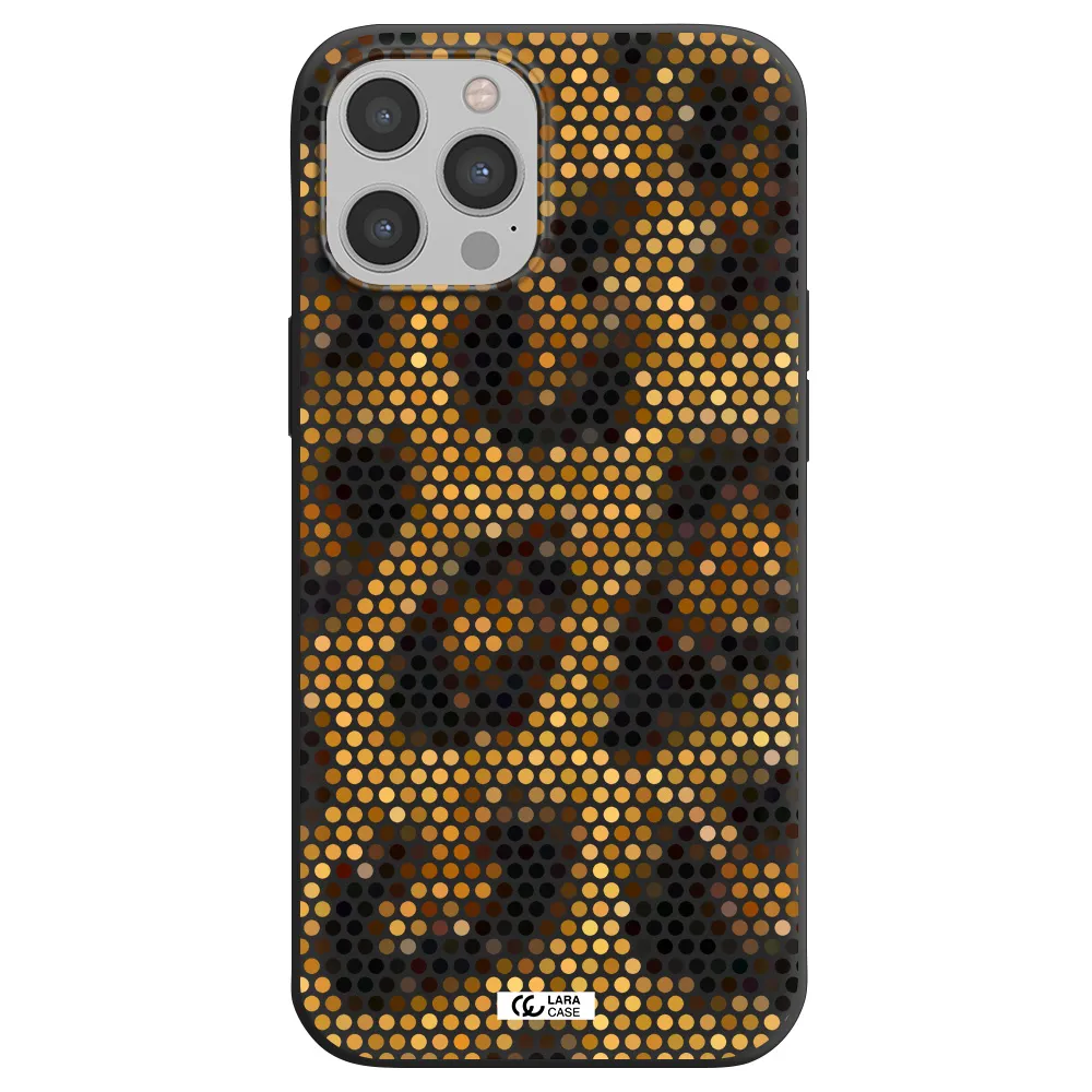 Leopard Dots Apple iPhone 12 pro Silicone black Case