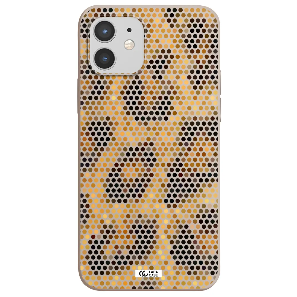 Leopard Dots Apple iPhone 12 Silicone Stone Case