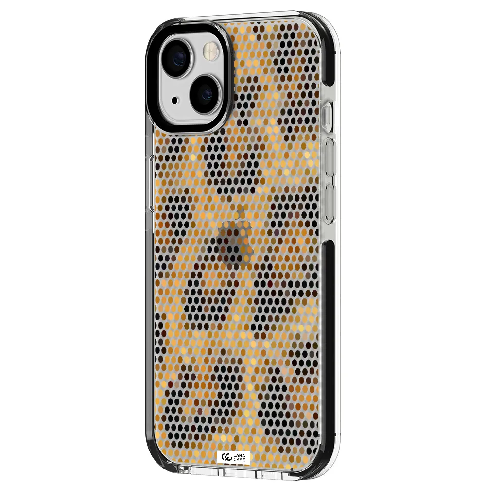 Leopard Dots Apple iPhone 13 impact black border Case