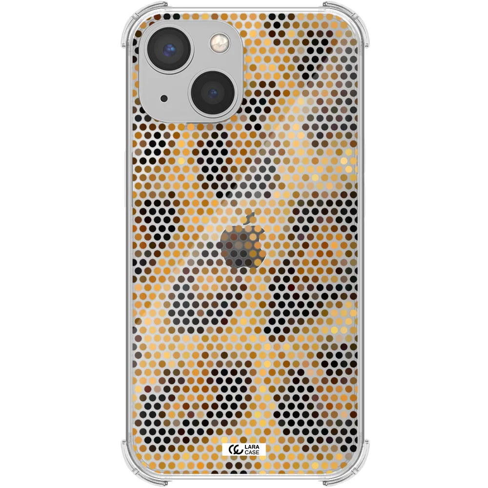 Leopard Dots Apple iPhone 13 mini Clear PC Case
