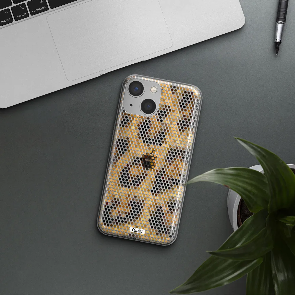 Leopard Dots Apple iPhone 13 mini Clear TPU Case