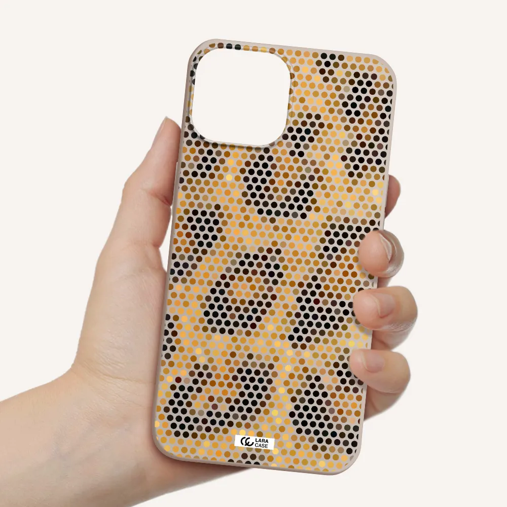 Leopard Dots Apple iPhone 13 mini Silicone Stone Case