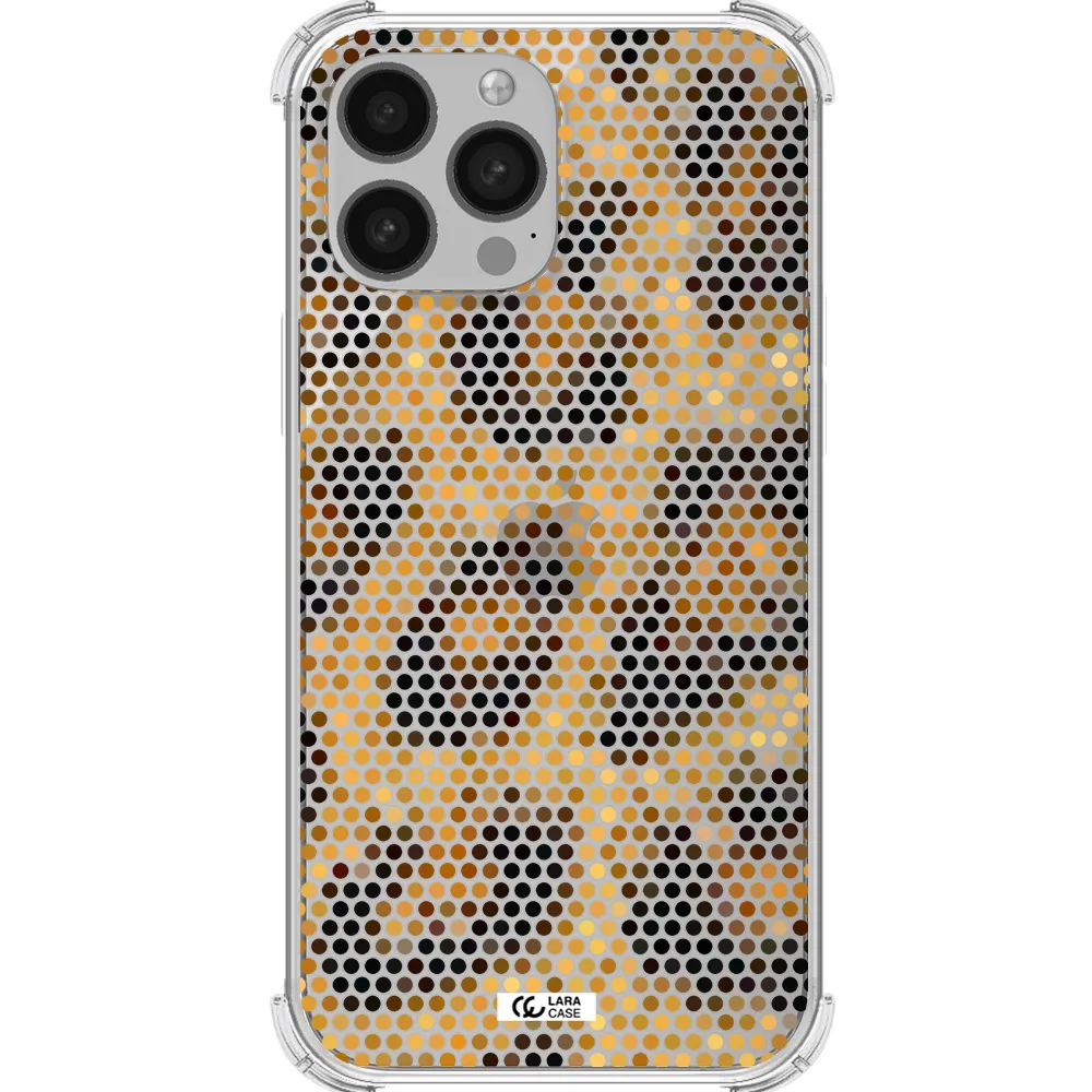 Leopard Dots Apple iPhone 13 Pro Clear PC Case