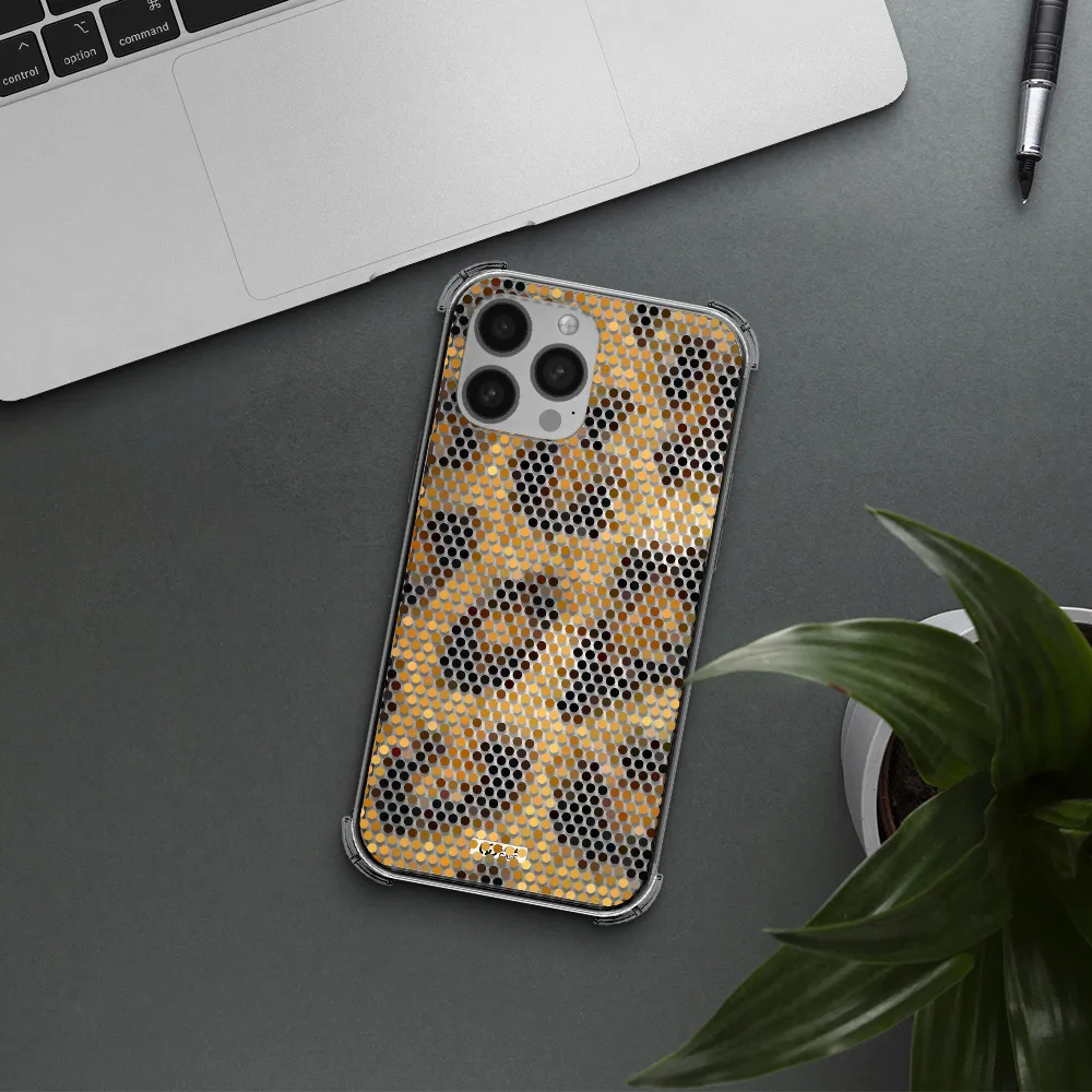 Leopard Dots Apple iPhone 13 Pro Clear PC Case