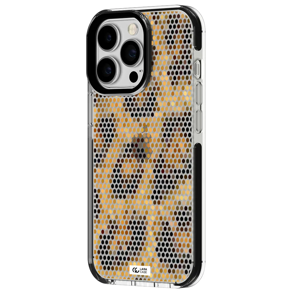 Leopard Dots Apple iPhone 13 Pro impact black border Case