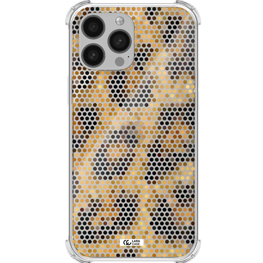 Leopard Dots Apple iPhone 13 Pro Max Clear PC Case