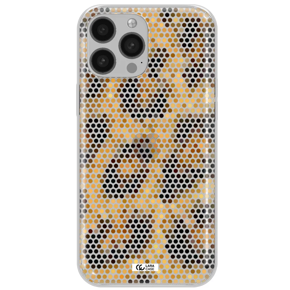 Leopard Dots Apple iPhone 13 Pro Max Clear TPU Case