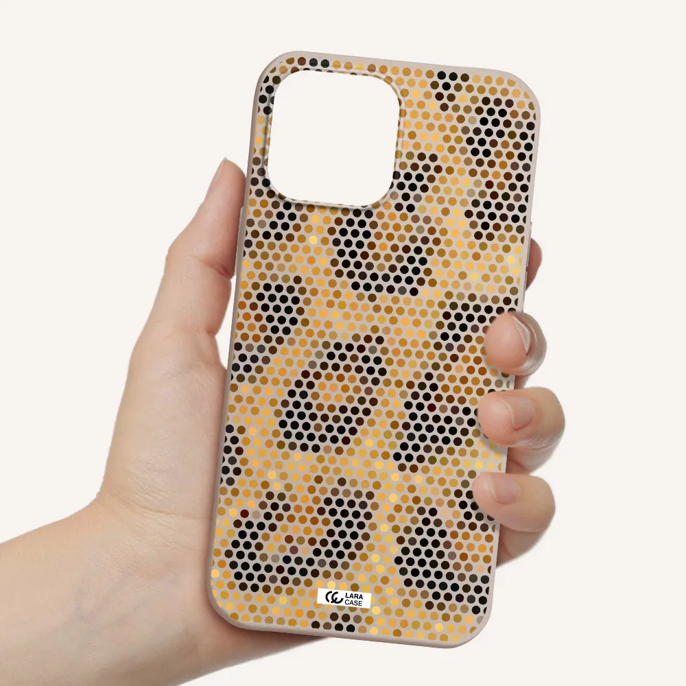 Leopard Dots Apple iPhone 13 Pro Max Silicone Stone Case