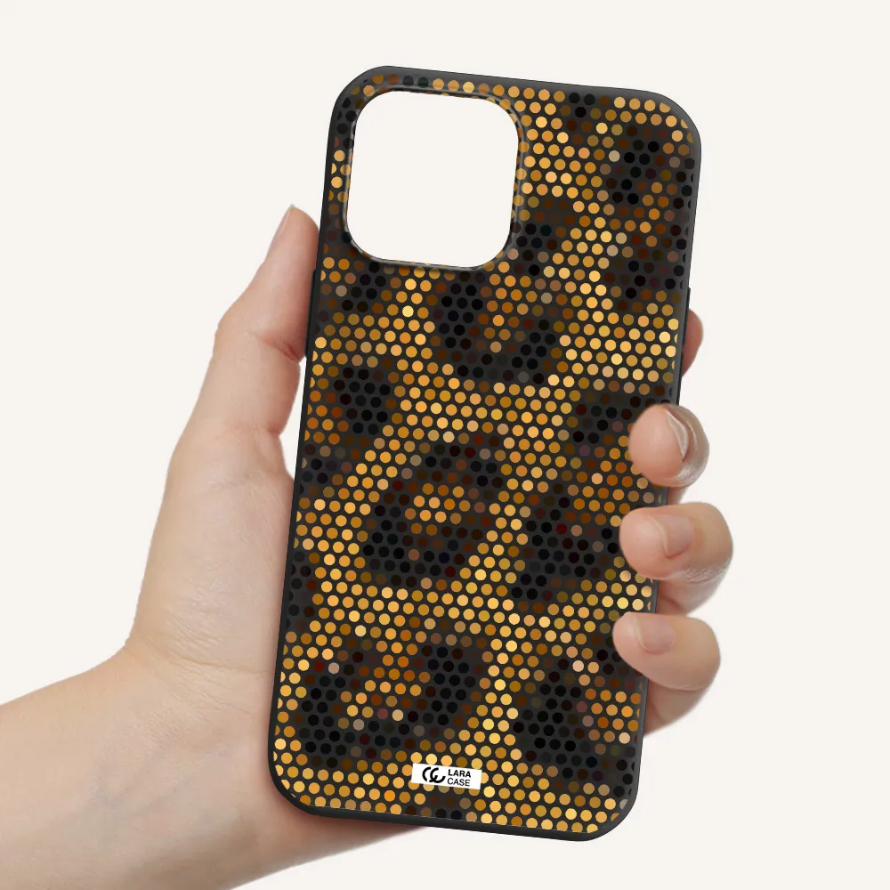 Leopard Dots Apple iPhone 13 Pro Silicone black Case