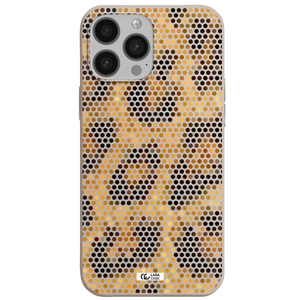 Leopard Dots Apple iPhone 13 Pro Silicone Stone Case