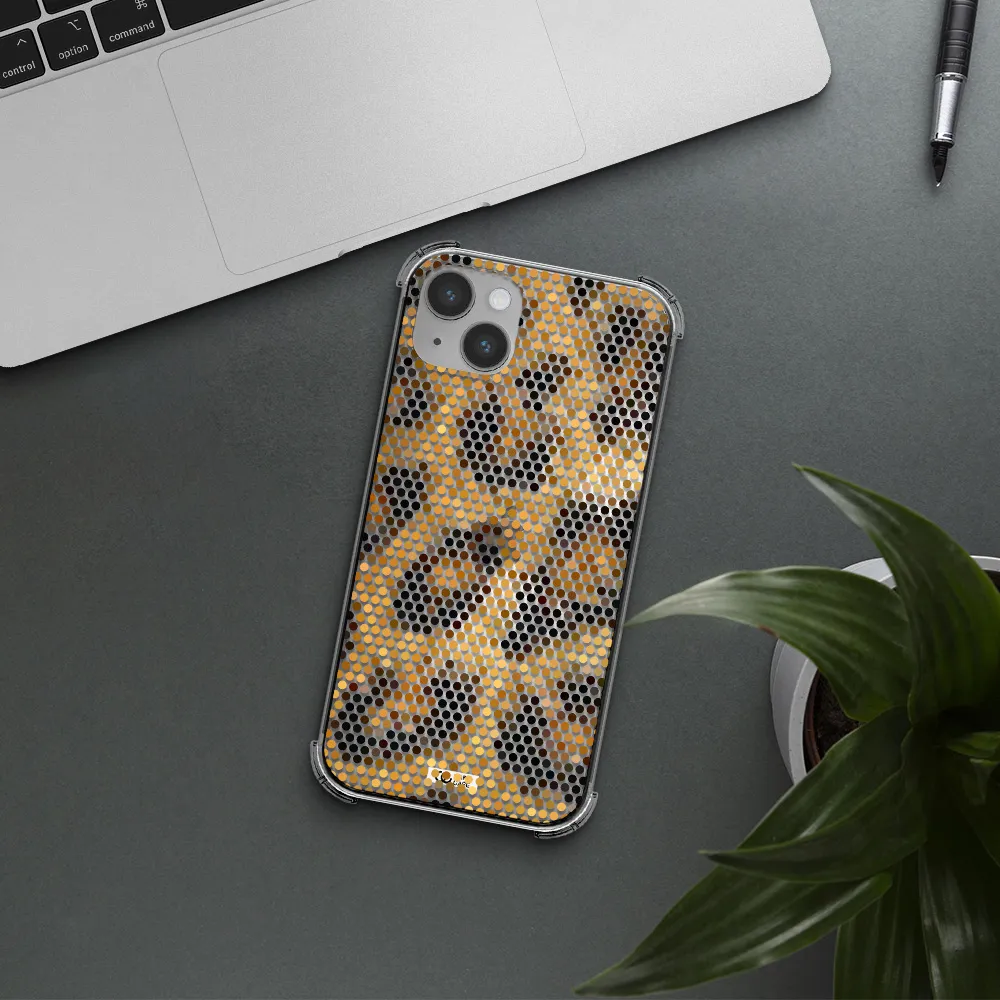 Leopard Dots Apple iPhone 14 Clear PC Case