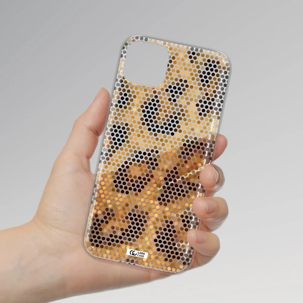 Leopard Dots Apple iPhone 14 plus Clear TPU Case