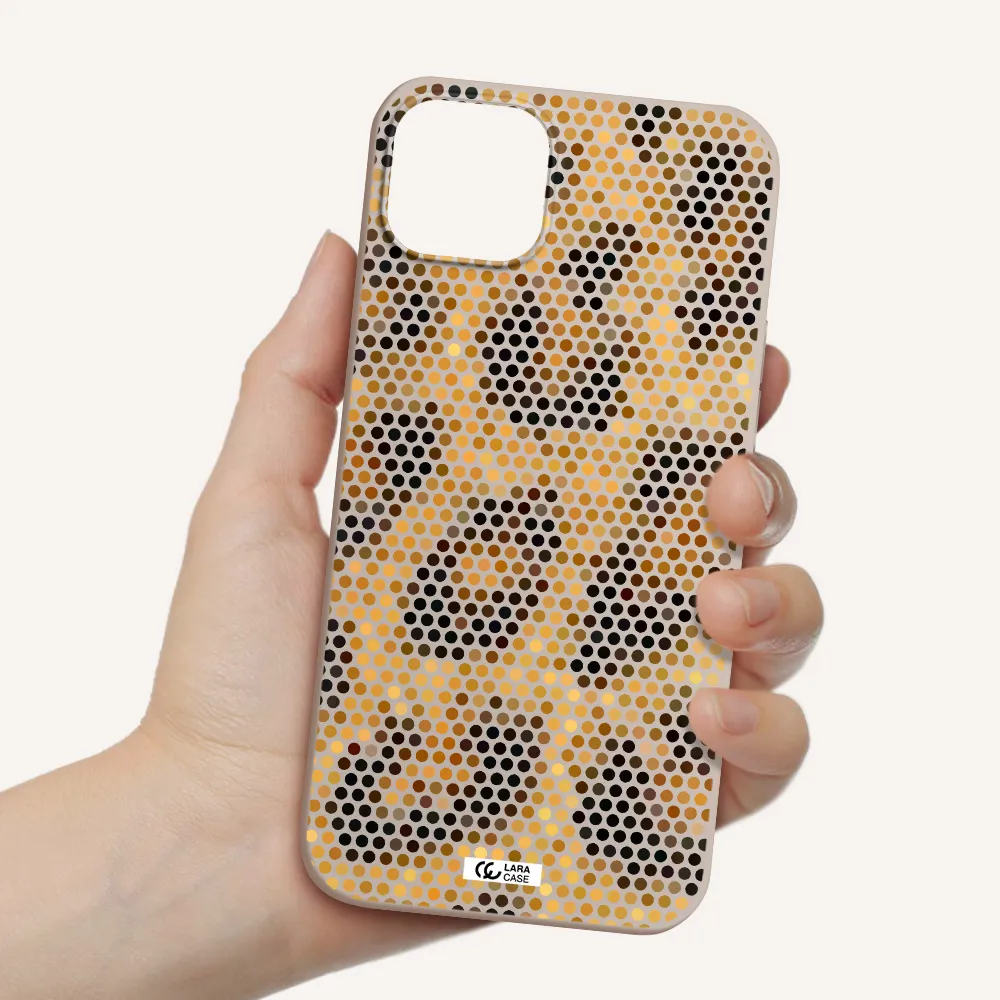 Leopard Dots Apple iPhone 14 plus Silicone Stone Case