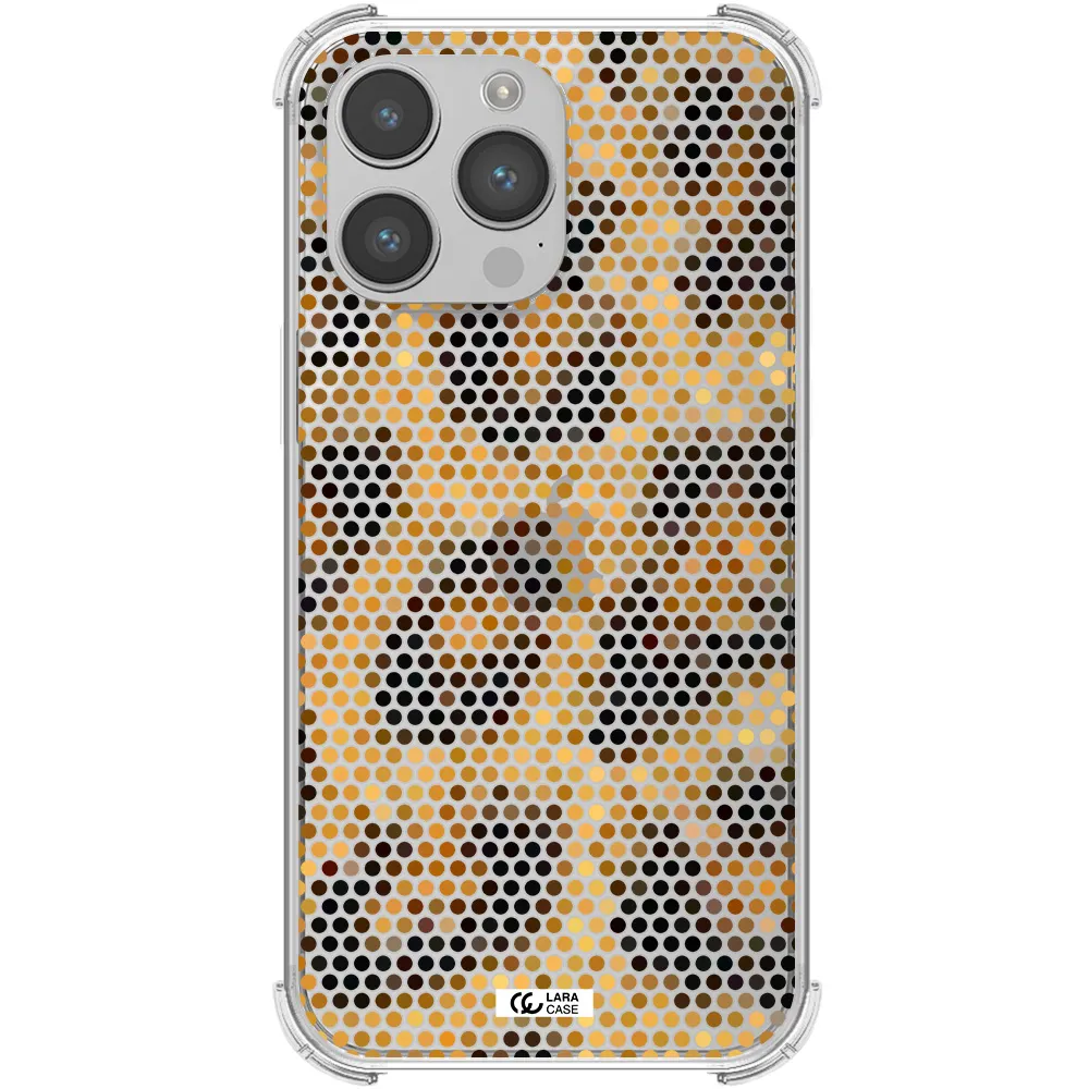 Leopard Dots Apple iPhone 14 pro Clear PC Case