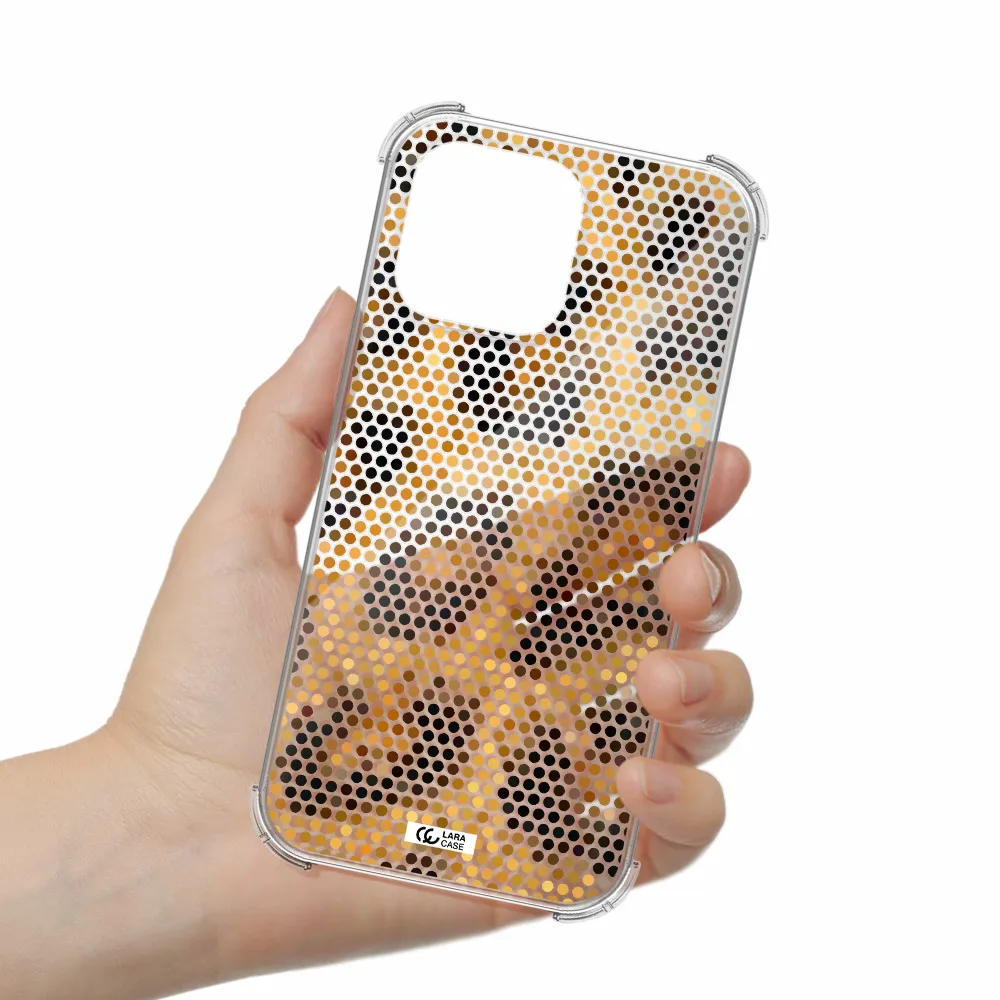 Leopard Dots Apple iPhone 14 pro Clear PC Case