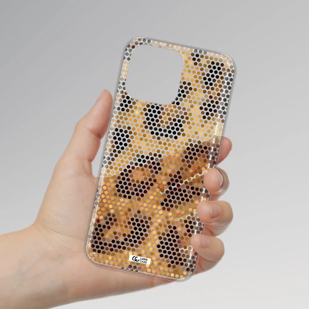 Leopard Dots Apple iPhone 14 pro max Clear TPU Case