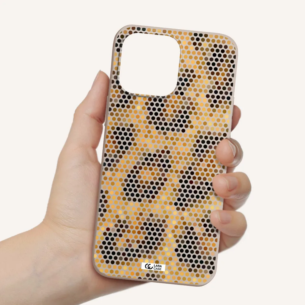 Leopard Dots Apple iPhone 14 pro Silicone Stone Case
