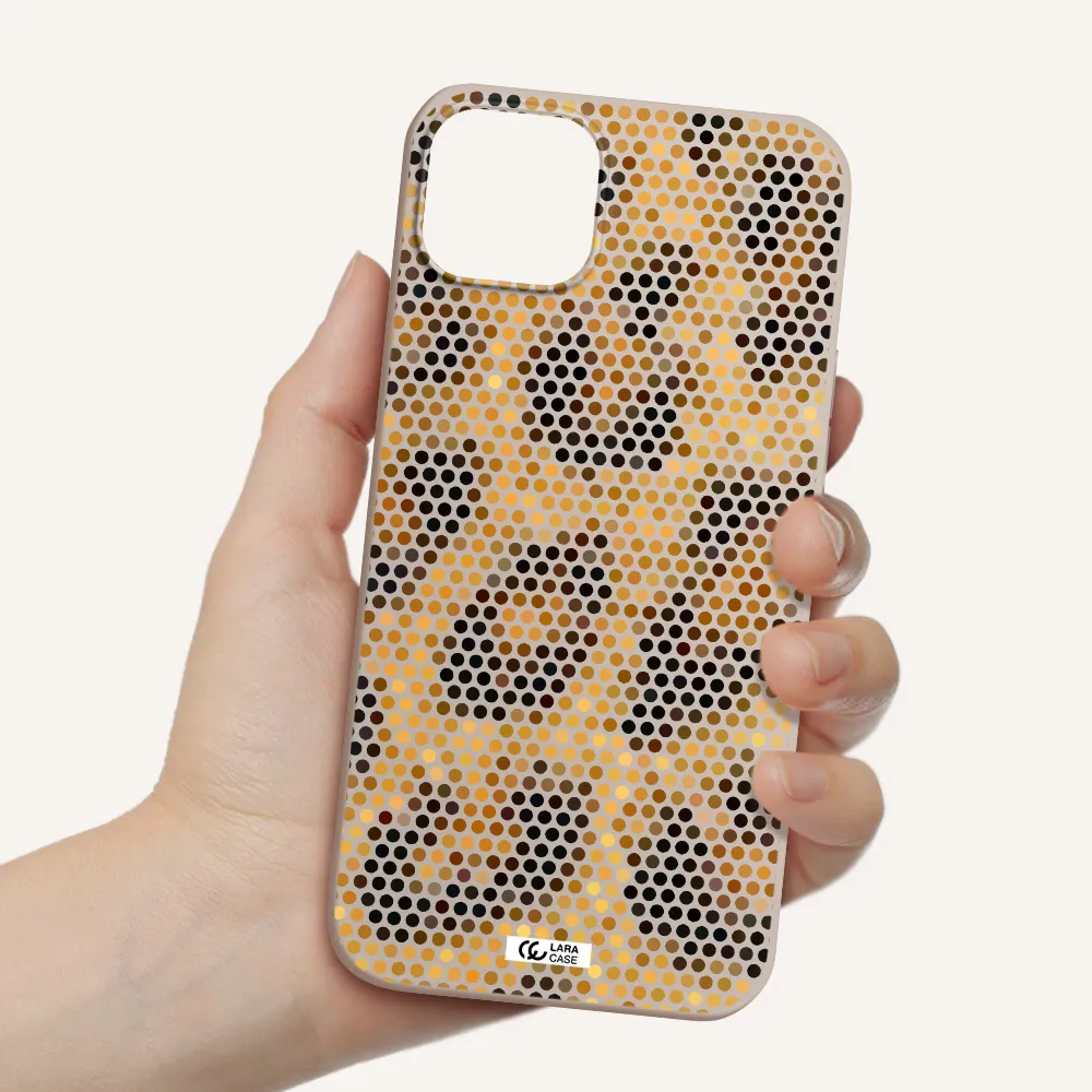 Leopard Dots Apple iPhone 14 Silicone Stone Case